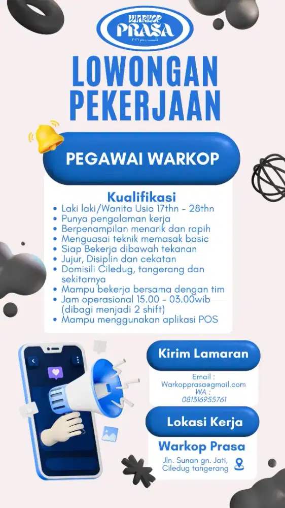 LOWONGAN PEGAWAI WARKOP
