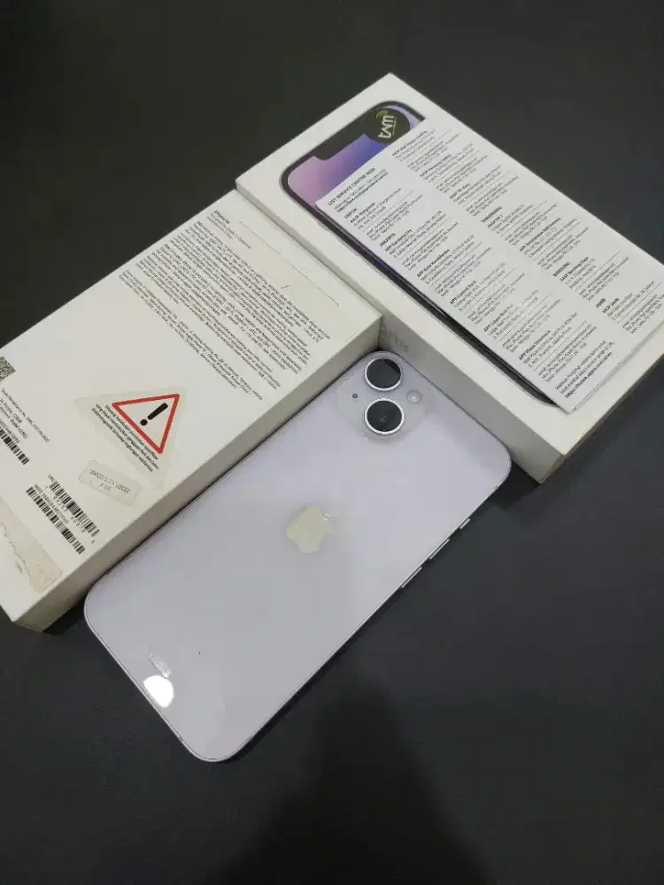iPhone 14 128 Gb Purple Mulus Like New Resmi PA/A (TAM)