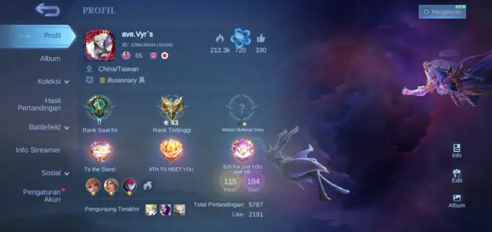 Jual Akun mobile legends