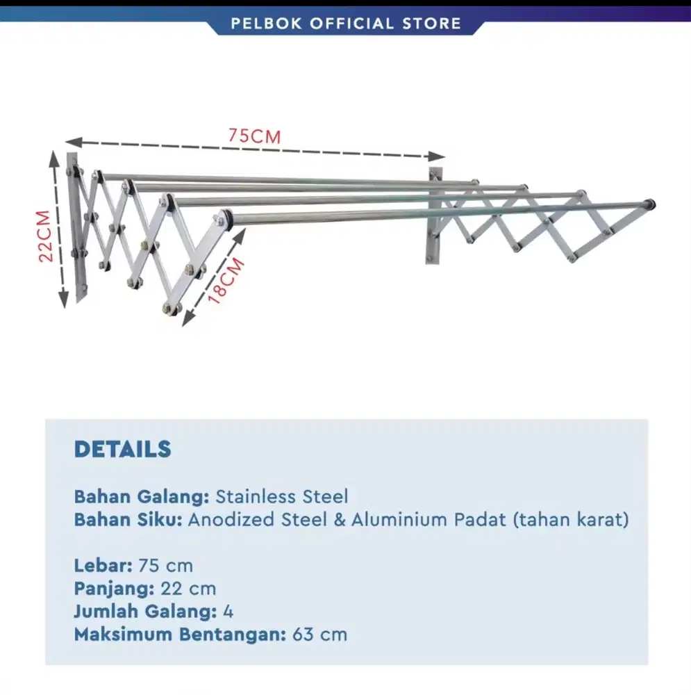 Jemuran Handuk Dinding