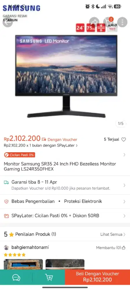 Monitor Samsung R35 24inch