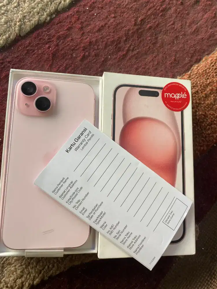 Jual Iphone 15 basic warna pink masih mulus bgt