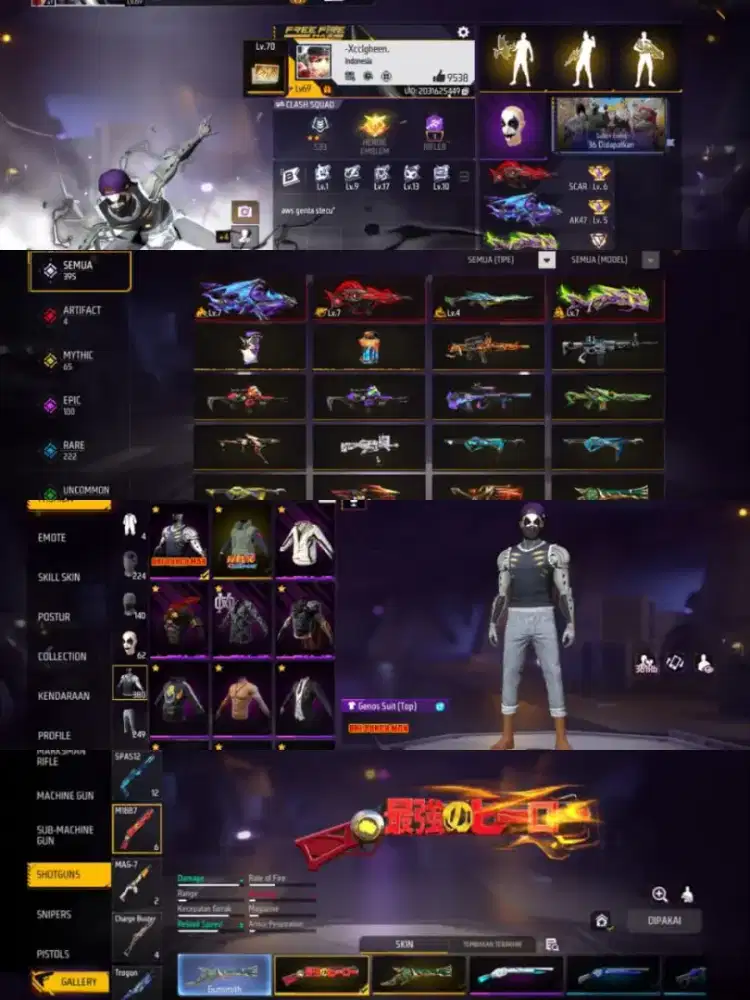 Jual akun FF aman & amanah 100% really