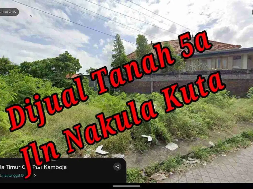Dijual Tanah 5a di Jln Nakula Kuta Bali