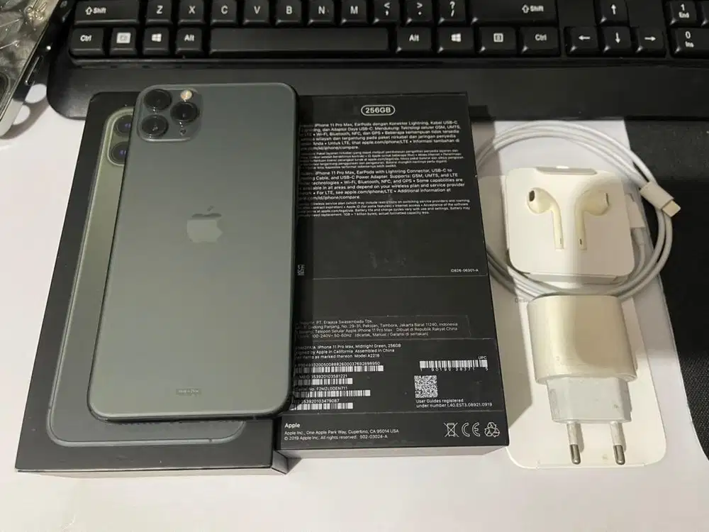 Iphone 11 pro max 256GB second ibxo fullset ori mulus