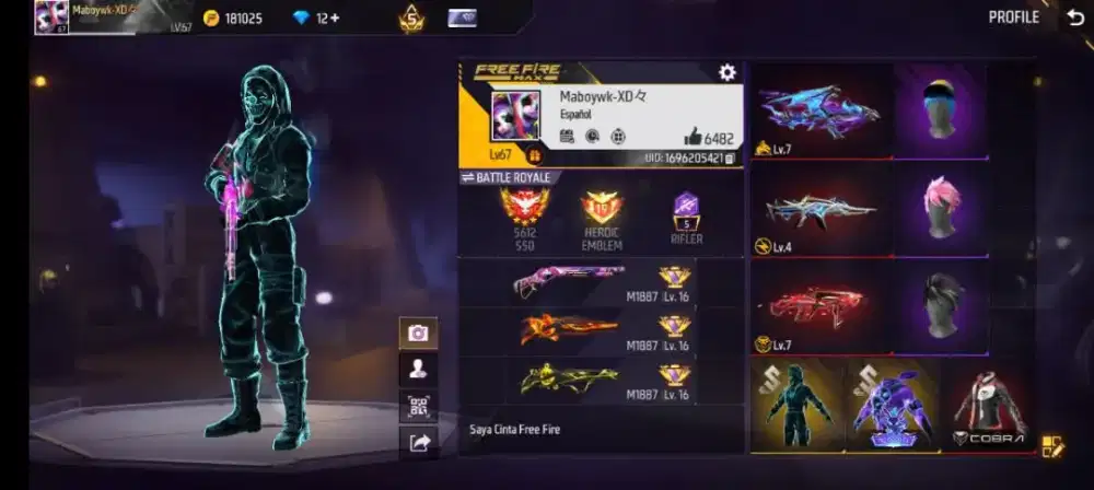 Juall akun FF aman & amanah 100 really dan terpercaya