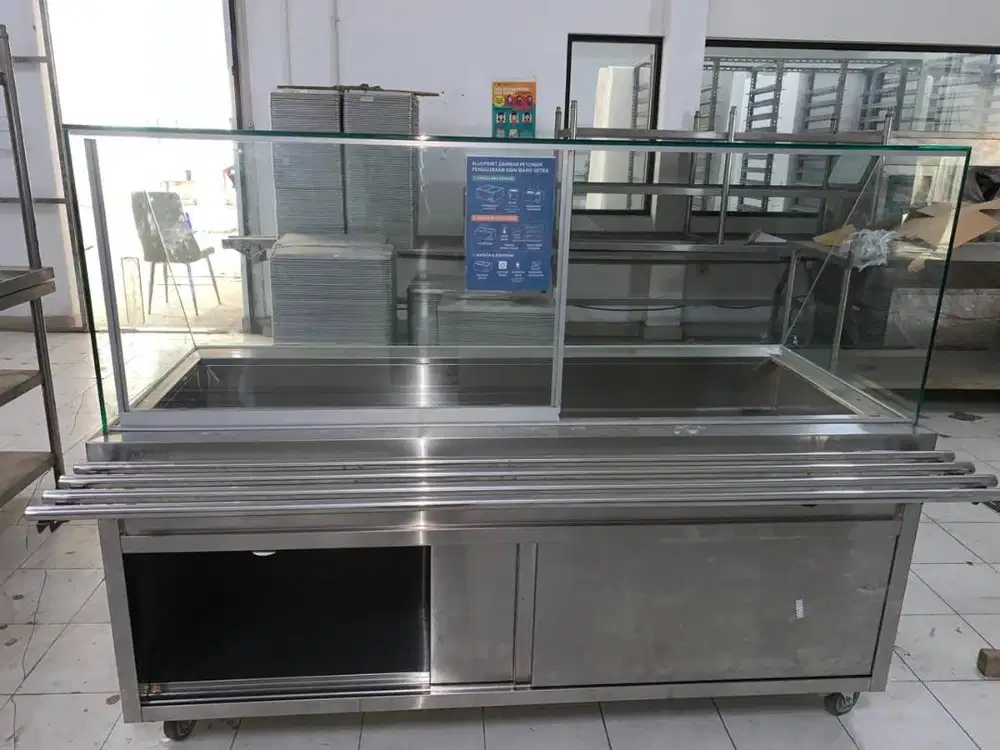 Jual Display Warmer Premium - Kaca Tempered Kuat - Solusi Bisnis Fast