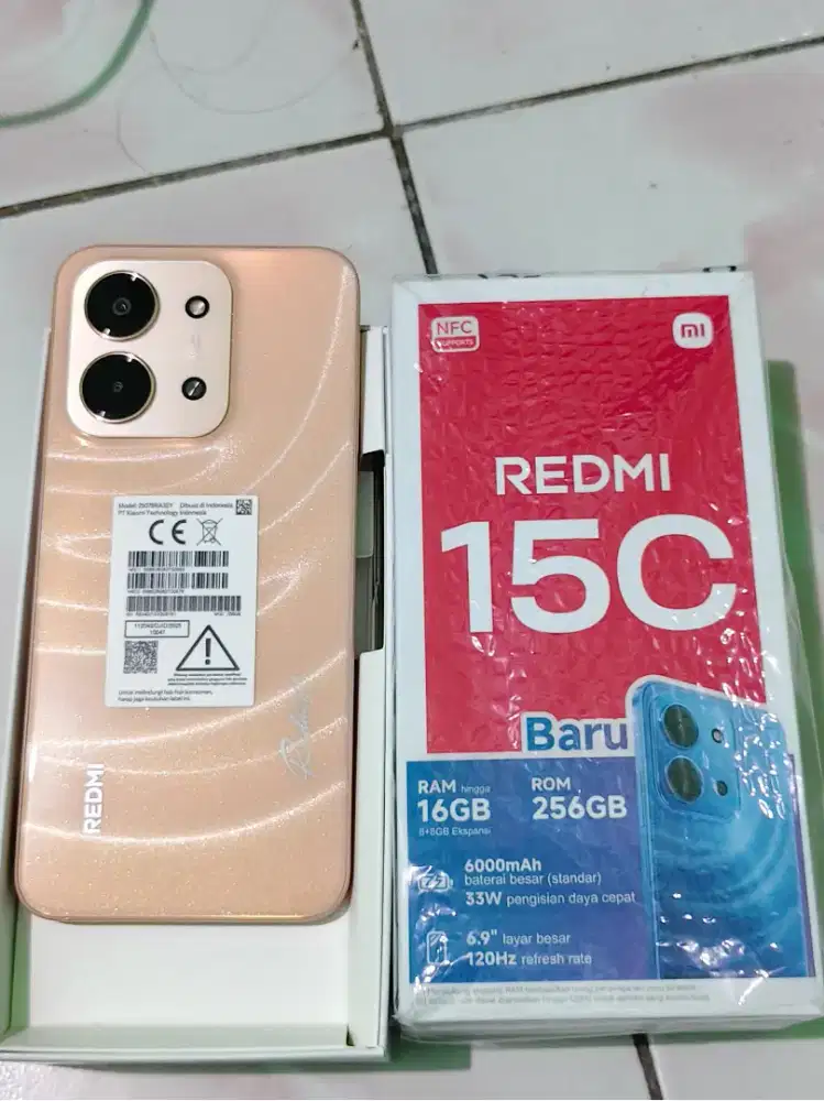 Redmi 15c 8+8/256 like new garansi 12 bulan