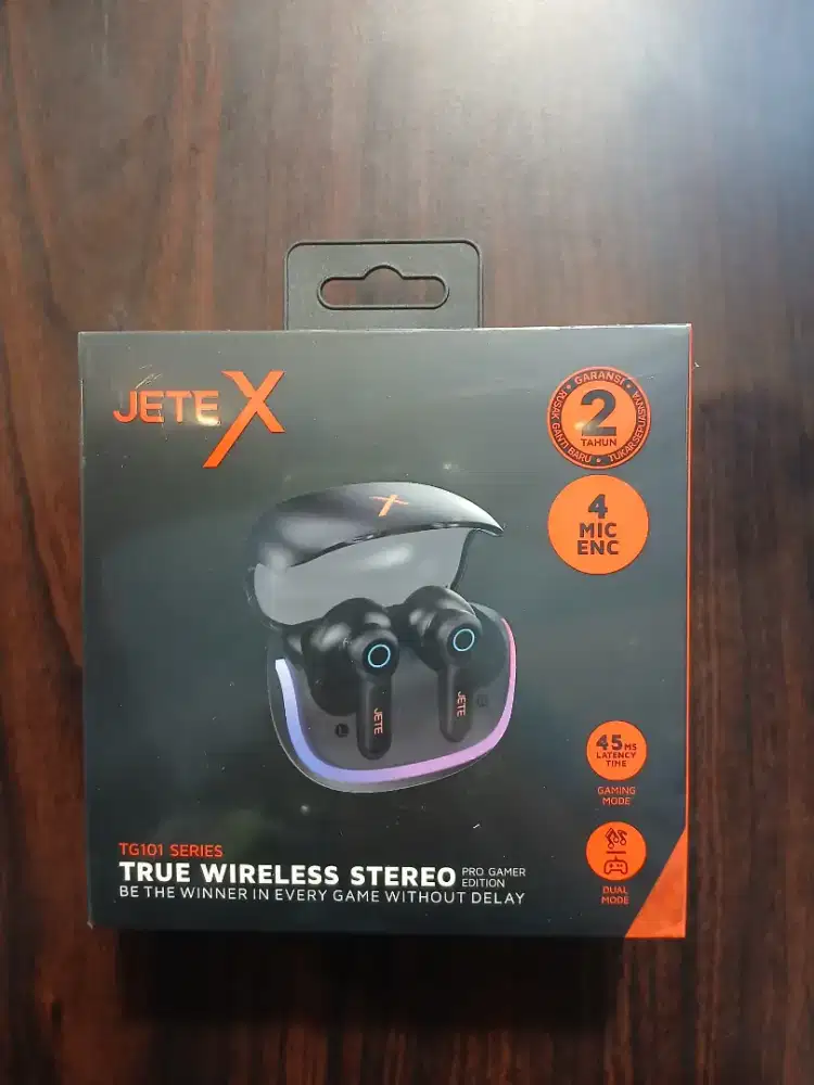 TWS Gaming with RGB JETE TG101 ENC 4 Mic 45m/s Low Latency