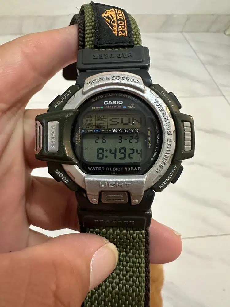Jam Tangan Casio Protrek PRT-60 PRT 60 Strap Kanvas Original