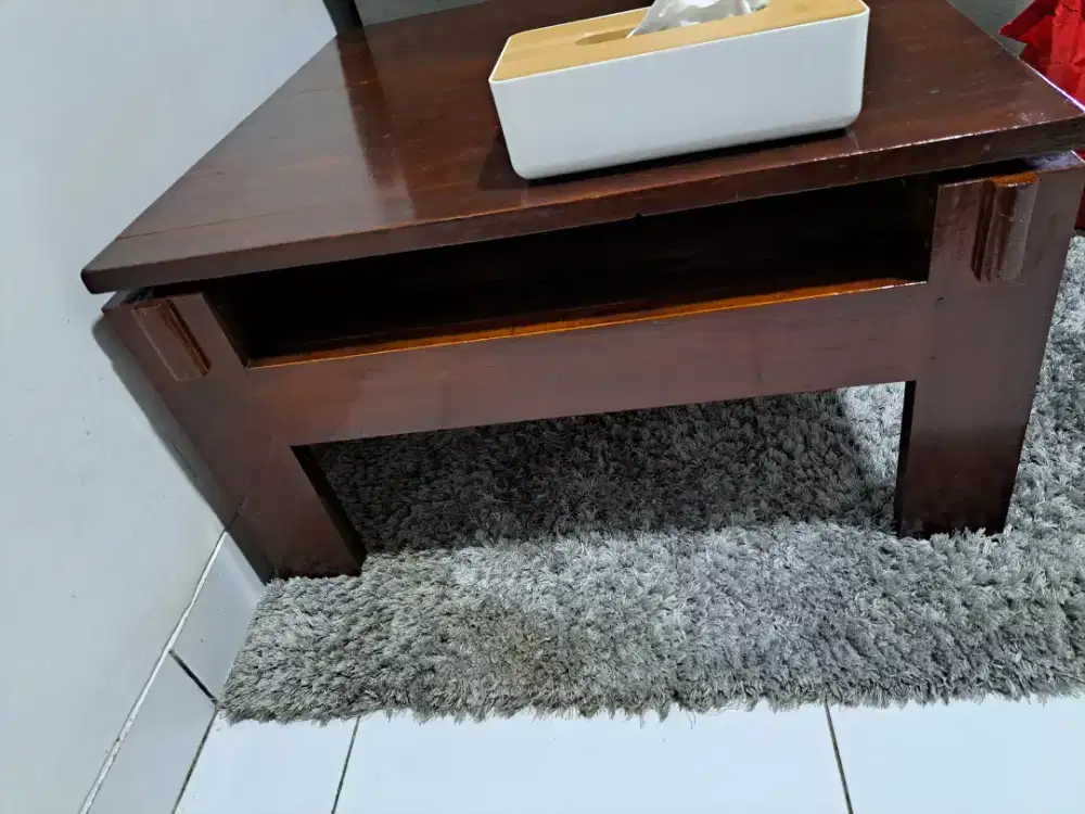 Meja tamu kayu jati asli