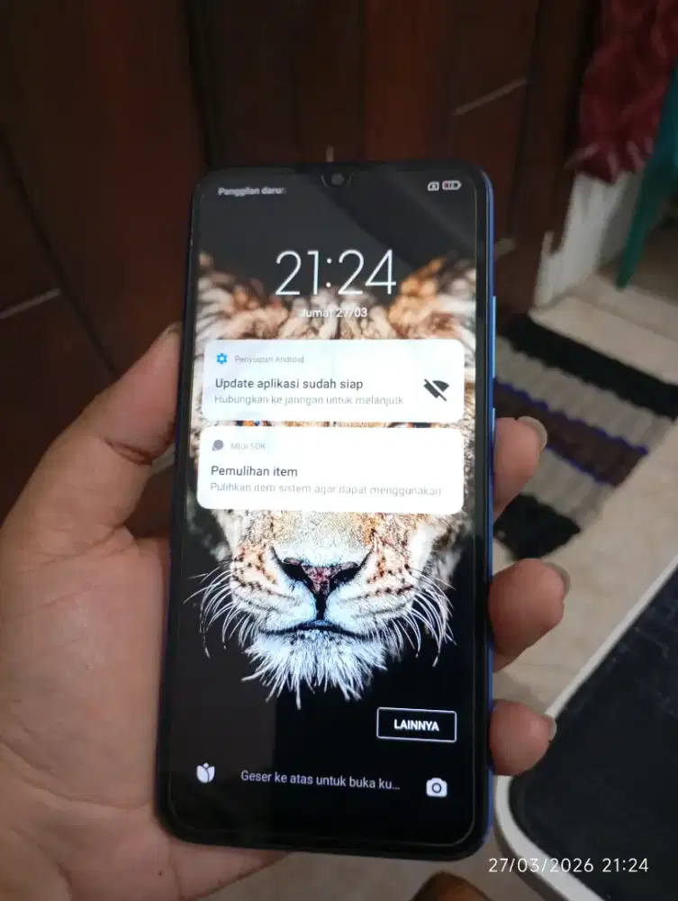 Redmi 10A (3/32) warna Sky Blue - sangat mulus fullset normal semua