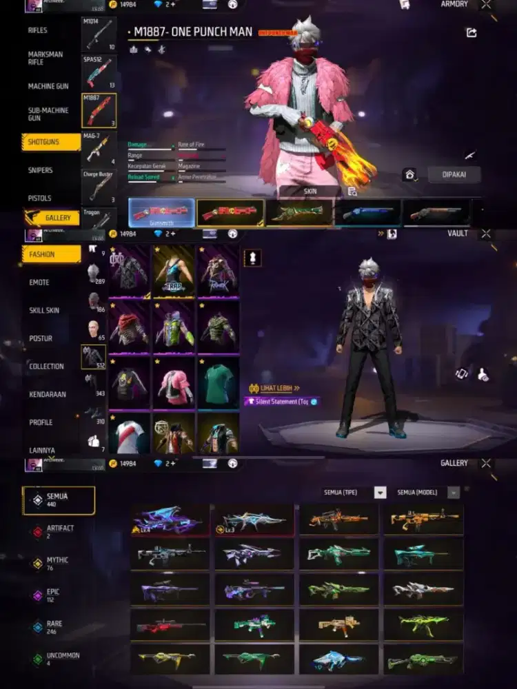 Jual akun ff aman dan terpercaya