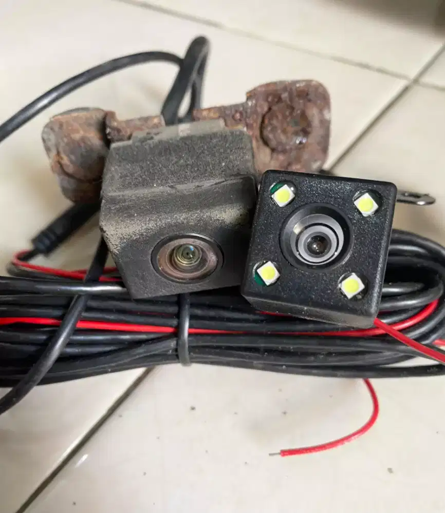 CCTV SEPASANG CAMERA + CABEL&JECK UTK MOBIL & MOTOR BAGUS DAN NORMAL
