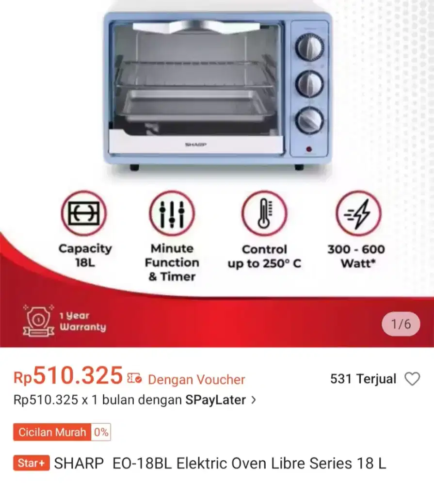 Oven sharp 18L baru