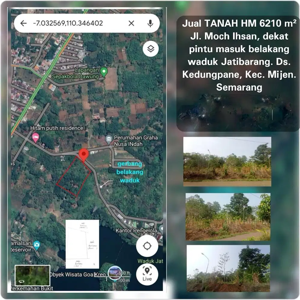 Tanah Luas 6.210 m² Jatibarang – Akses Bagus, Siap Bangun