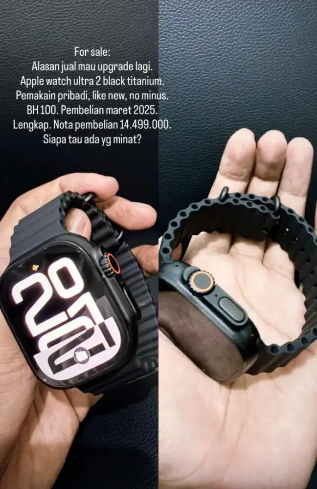 Apple watch ultra 2 black titanium
