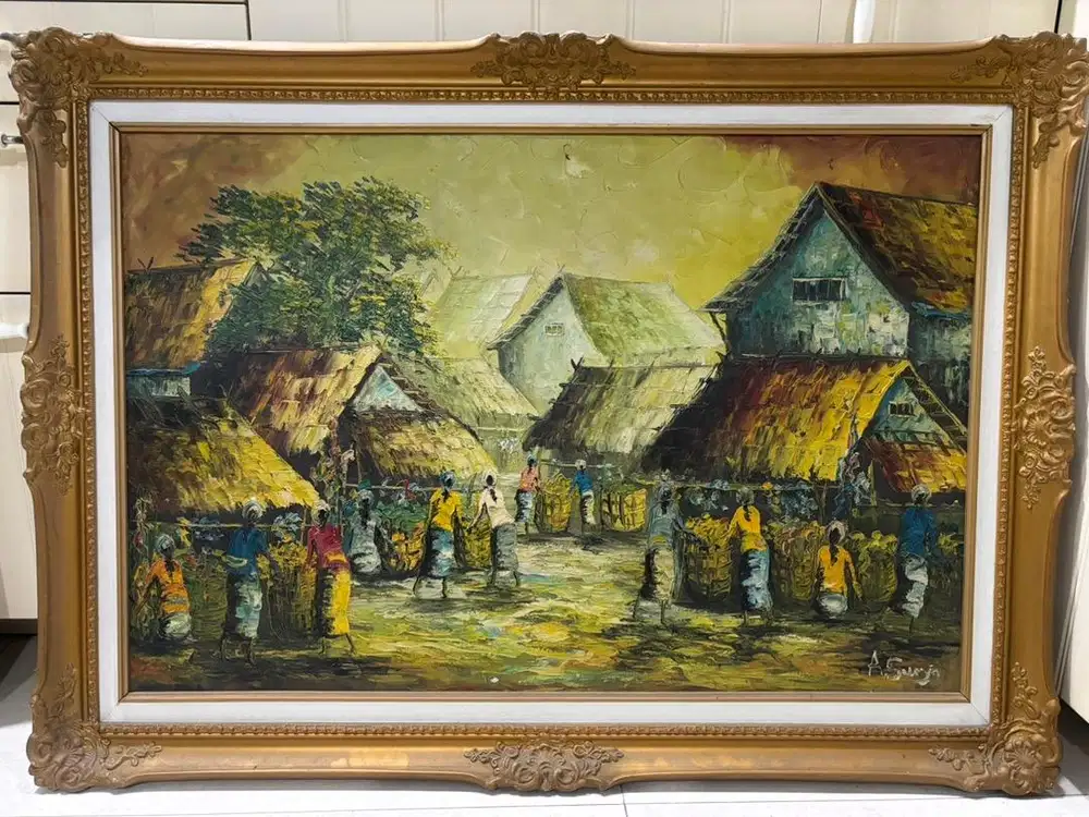 Lukisan Kanvas Tema Pedesaan