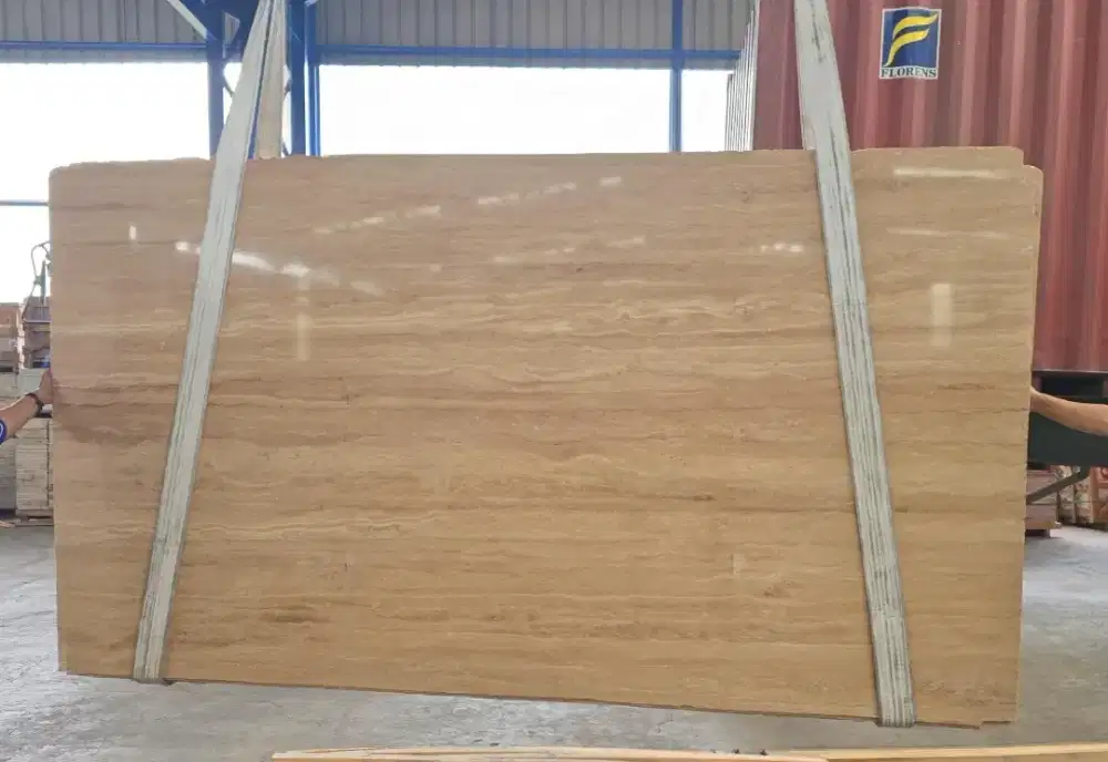Travertine coffe marmer lembaran