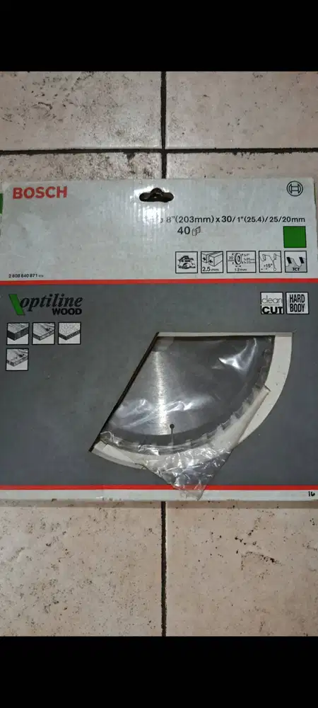 Pisau gerinda kayu Bosch 8 inch baru,belum terpakai .Jual murah !