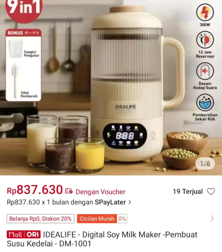 Digital soy milk maker idealife