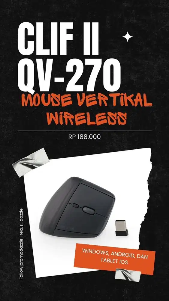 Rexus clif II mouse vertikal bluetooth