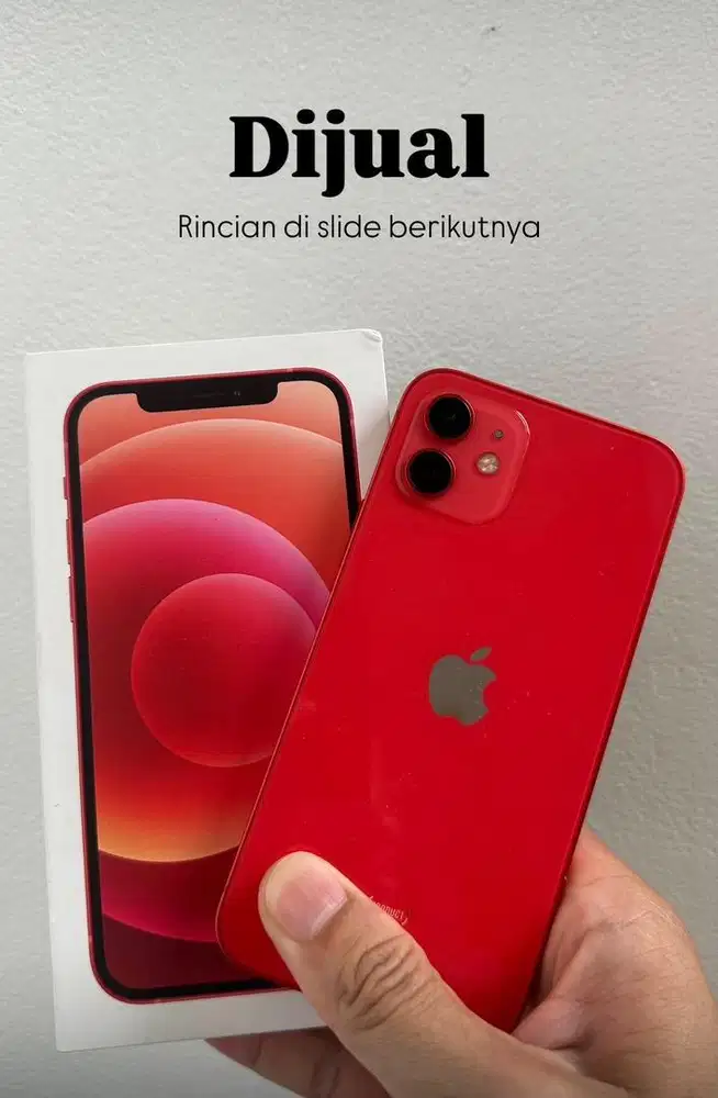 Iphone 12 128gb Red Merah Ex Ibox