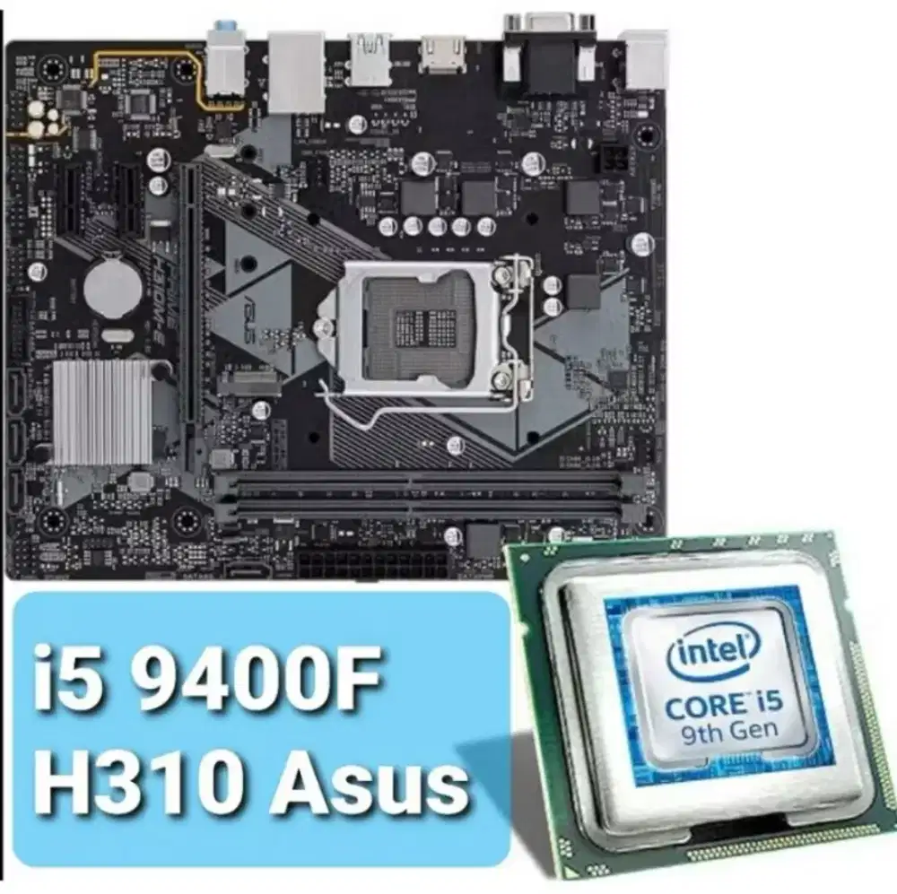 Paket Intel i5-9400f + mobo + gpu