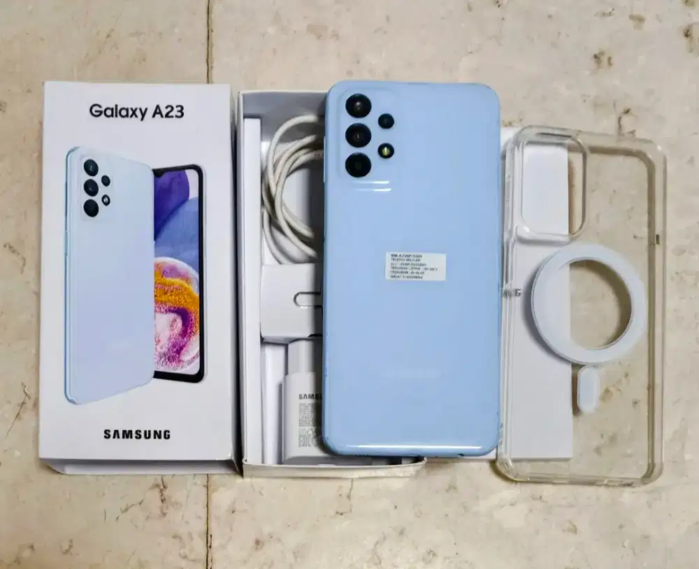 Samsung A23 RAM 6/128gb fullset Plus charger 25watt original fullset