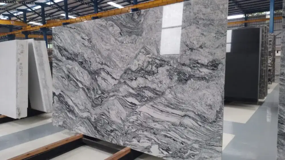 Granit viscount white granit dinding lantai top table