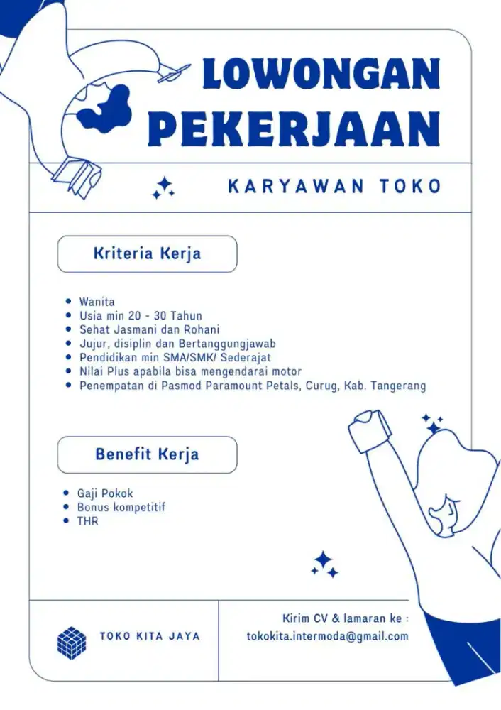 Dibutuhkan Karyawan Toko