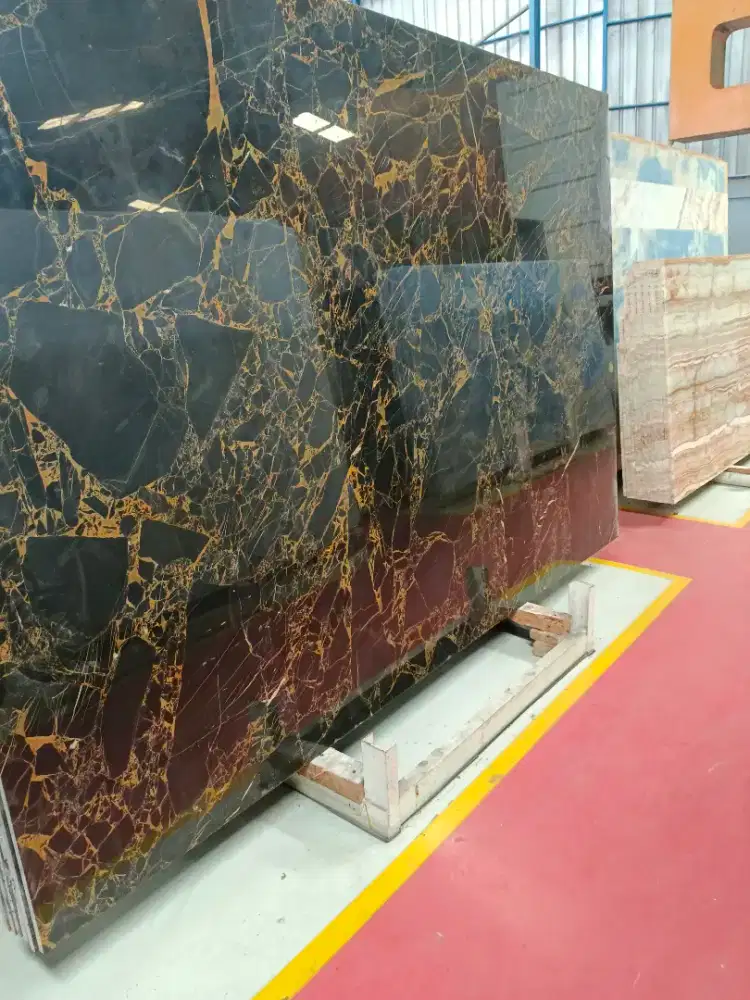 Marmer portoro gold marmer dinding marmer lantai black