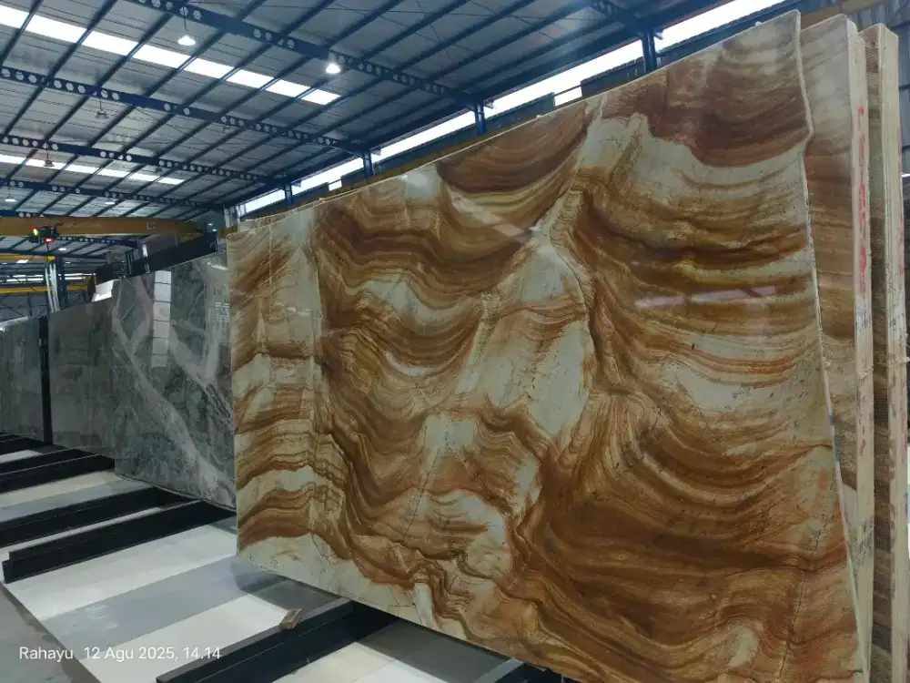 Marmer giallo siena marmer dinding lantai