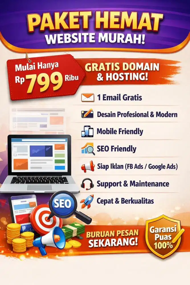 Bikin Website yang Jualan 24 Jam - Mulai 800ribuan