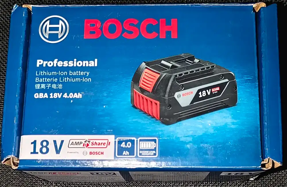 Bosch Baterai 18V 4.0Ah GBA 18V

Baterai Lithium-ion Professional
