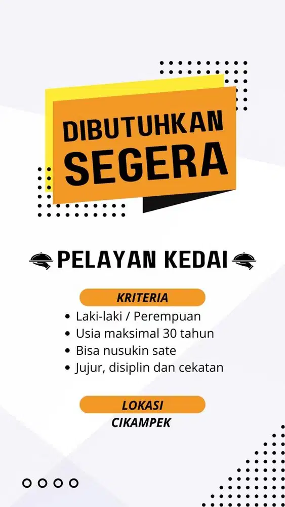 Lowongan kerja waiters