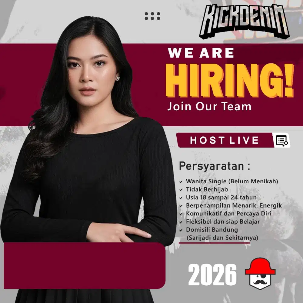 Lowongan Pekerjaan HOST LIVE Marketplace