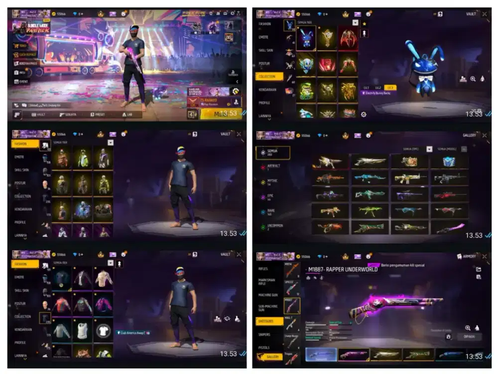 ready stok akun ff polosan