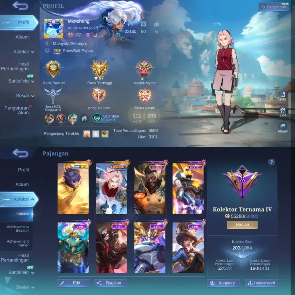 JUAL AKUN MOBILE LEGENDS