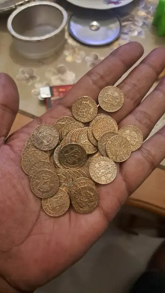 koin benggol ½ cent nederlandsch-indie