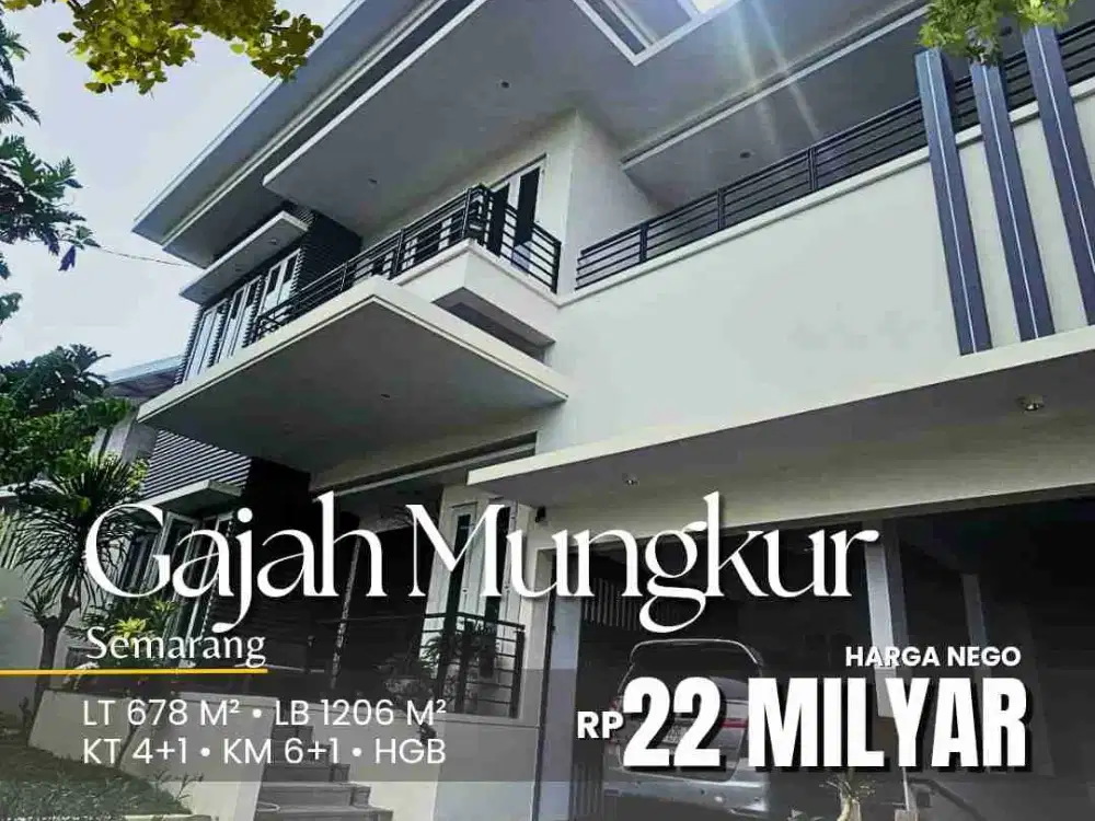 Rumah Mewah Premium 2 Lantai Gajahmungkur Semarang View Mempesona
