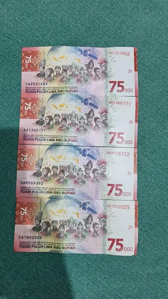 Uang 75 ribu ASLI. TRANSAKSI DI RUMAH