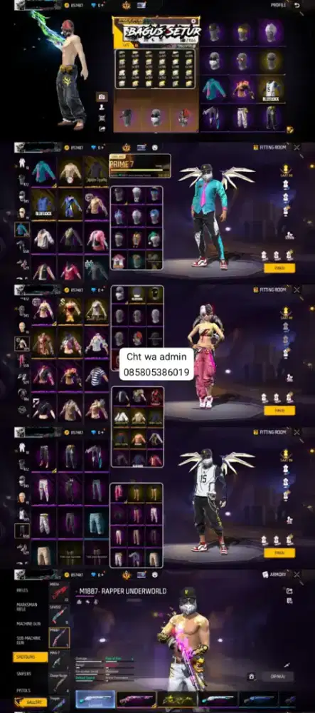 Ready stok akun ff sultan aman amanah