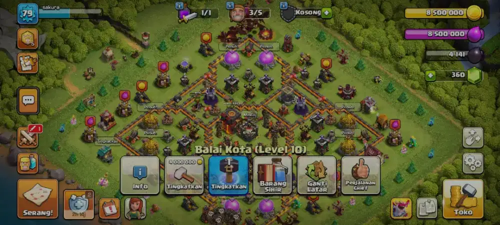 akun coc full max th 10