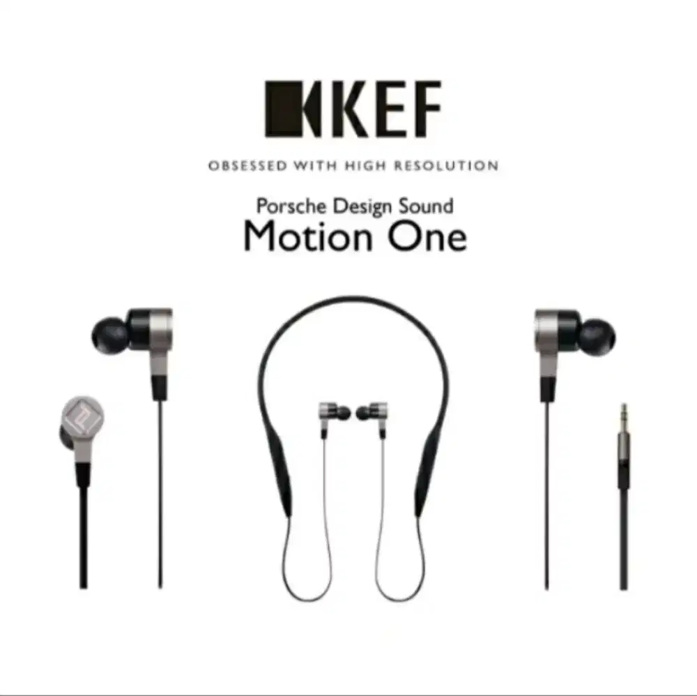 KEF Porsche Design MOTION ONE In-Ear Bluetooth Premium Earphone Hitam