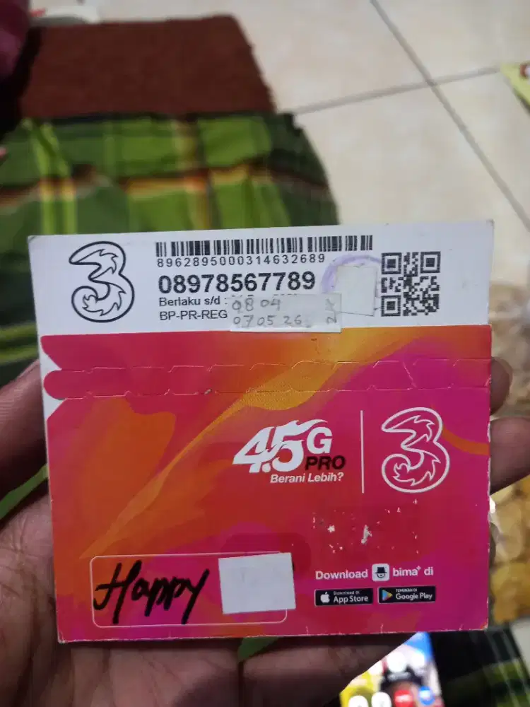 three tri 11 digit angka nomor cantik