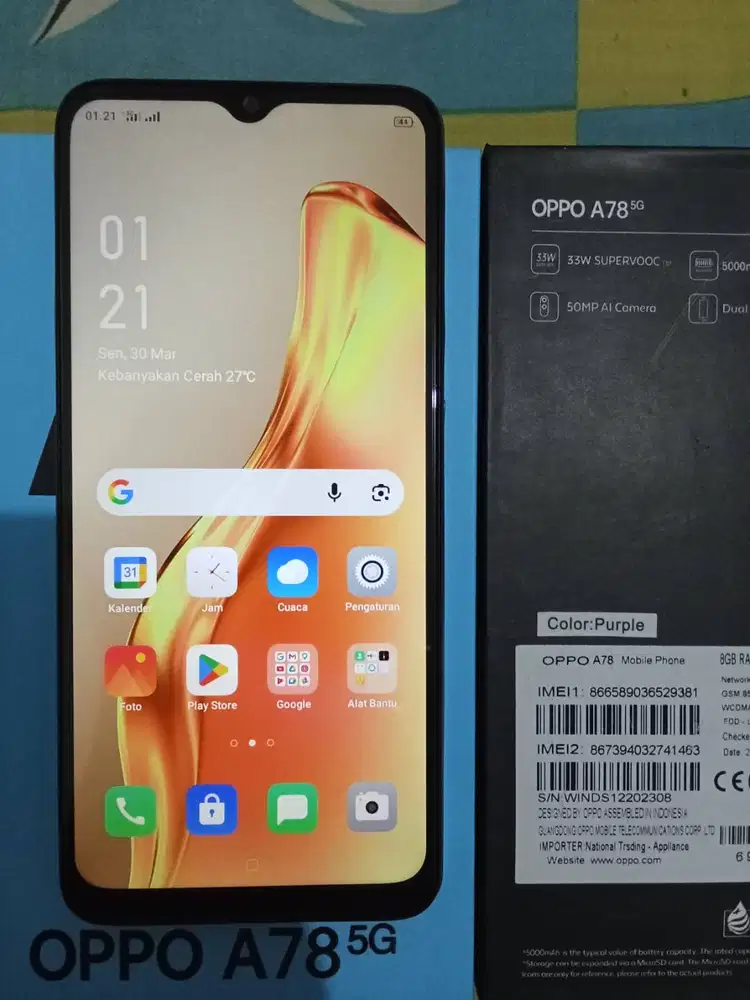 Oppo a78 5g 8/256 mulus like new