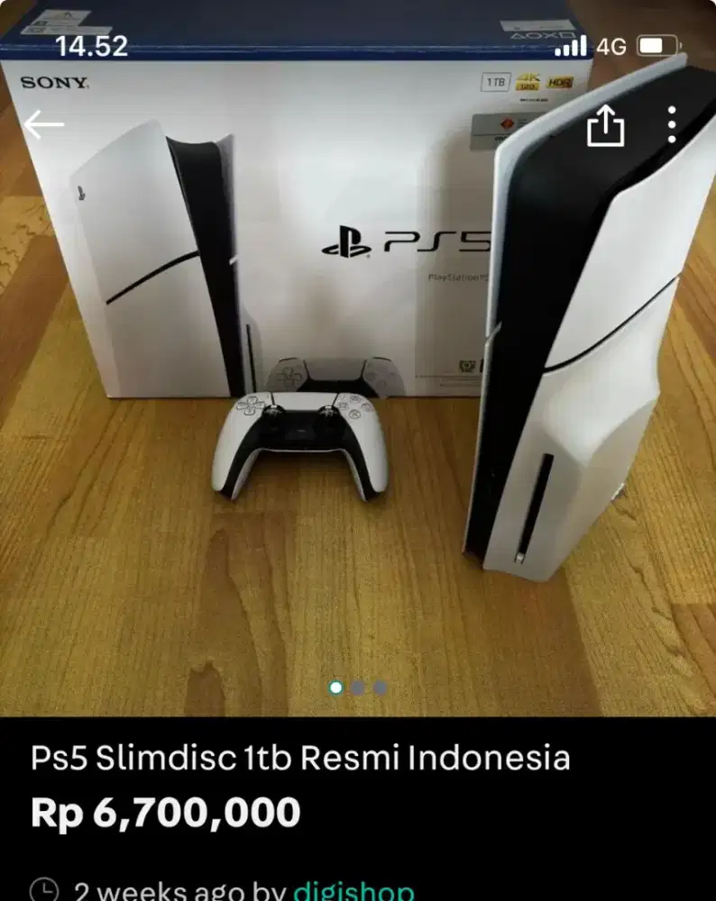 PS5 Slim Disc 1TB Resmi Indo