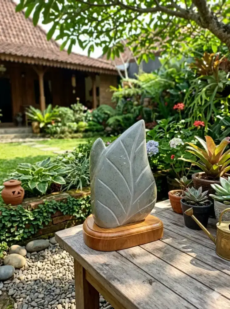 Pajangan Fosil Kayu Hijau Cristal (Giok Pasir Rakit)