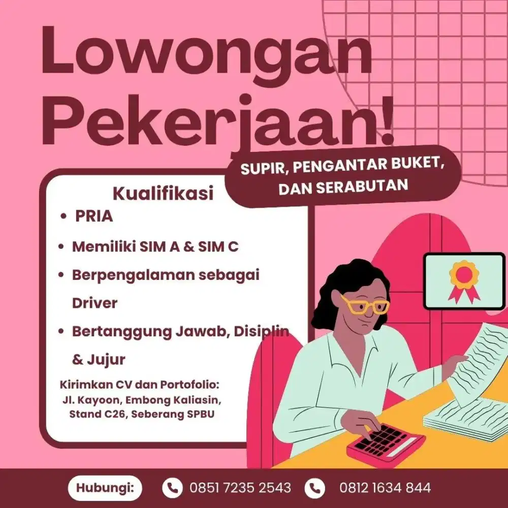 Dicari segera driver